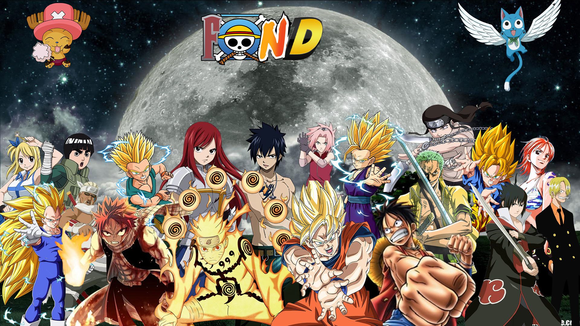 Crossover anime luna piena, 1920x1080 Full HD, PC Desktop