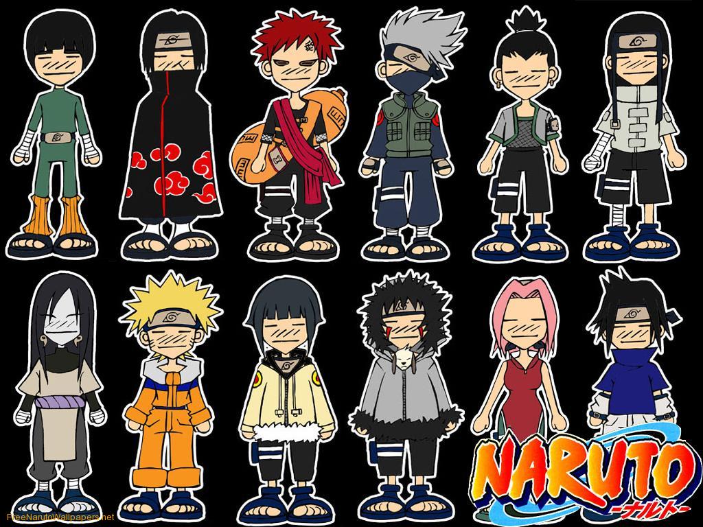 Personaggi chibi Naruto Shippuden, 1024x768 HD, PC