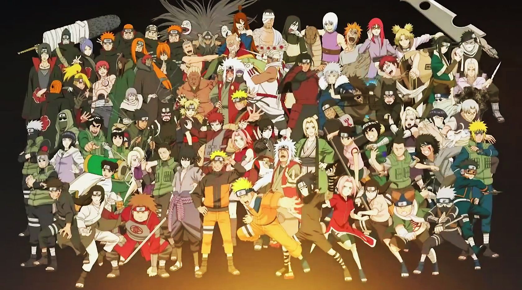Personaggi Naruto Shippuden gruppo, ninja, 1680x934 HD Ready, Desktop