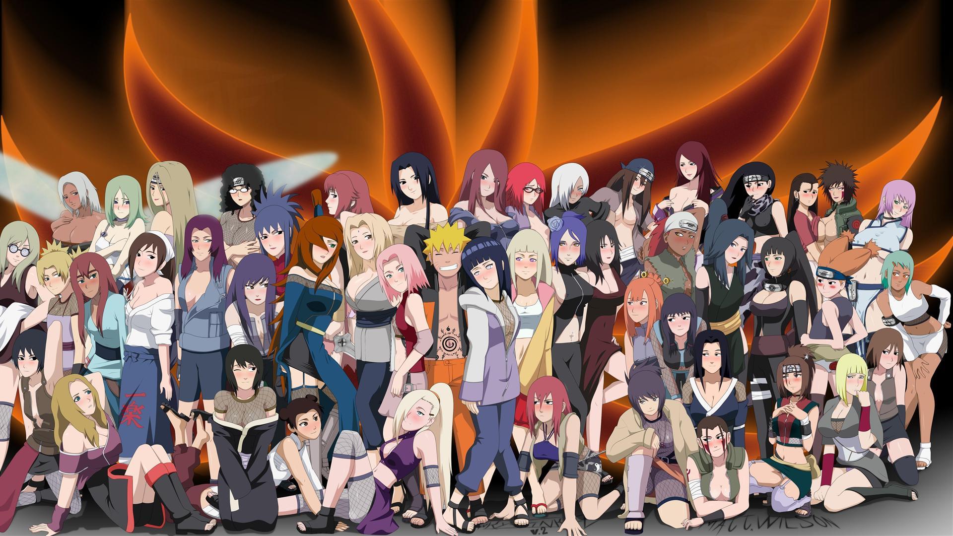 Personaggi Naruto Shippuden gruppo, Konoha, 1920x1080 Full HD, Laptop
