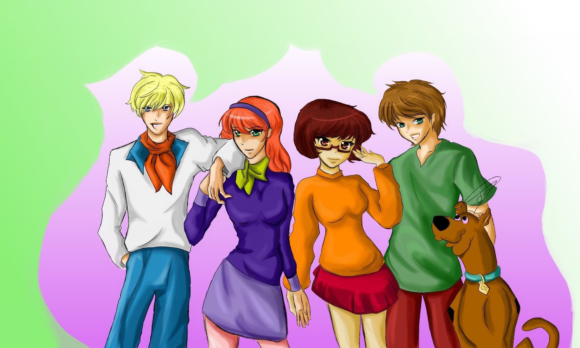 Personaggi Scooby-Doo insieme, 2000x1200 alta risoluzione, Laptop