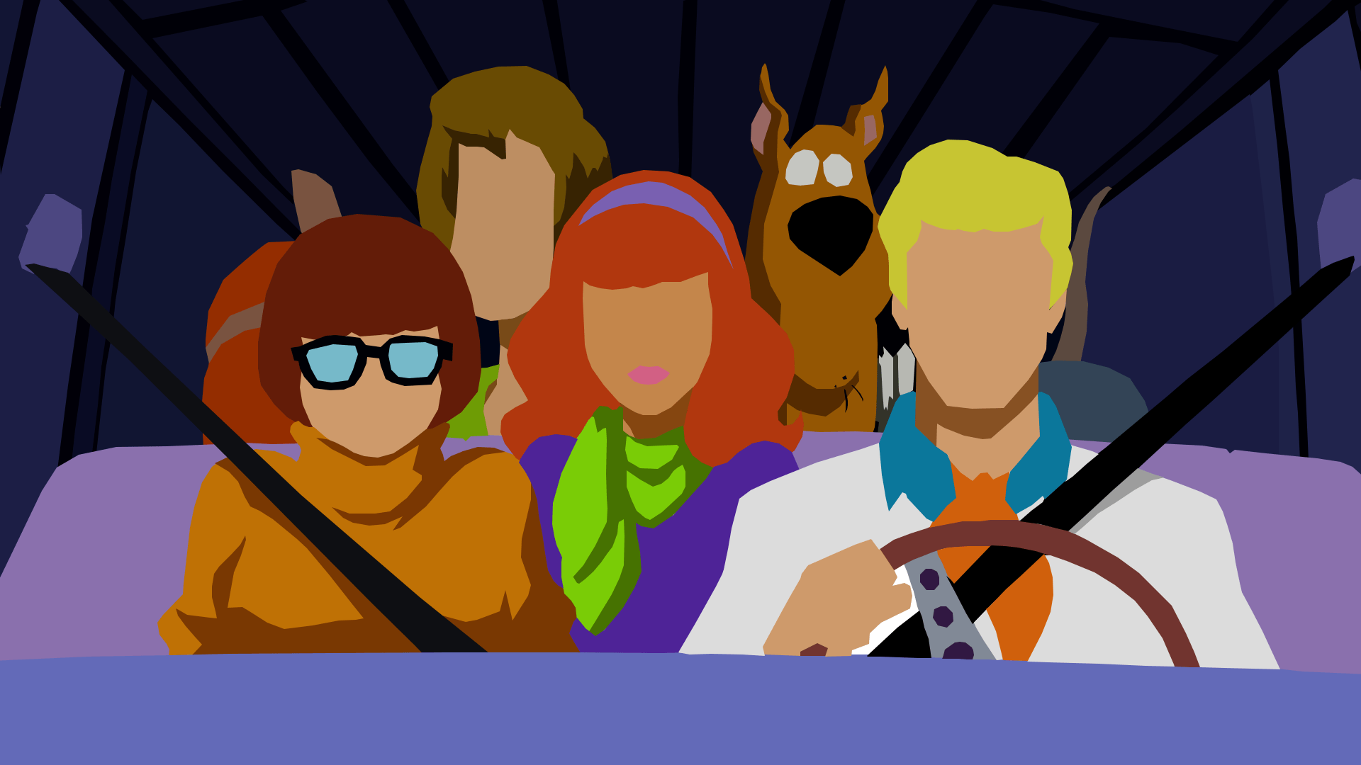 Gang Scooby-Doo in auto, 1920x1080 1080p, PC Desktop