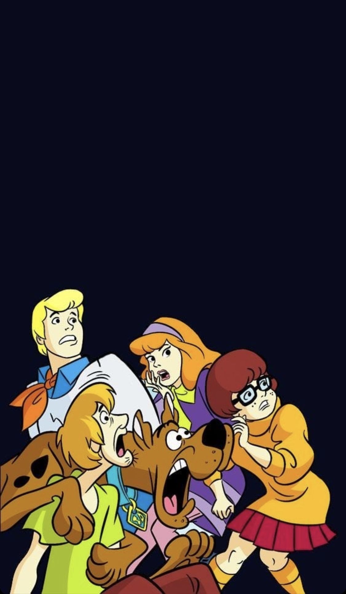 Personaggi Scooby-Doo spaventati, Hanna-Barbera, 1125x1929 Verticale, Mobile