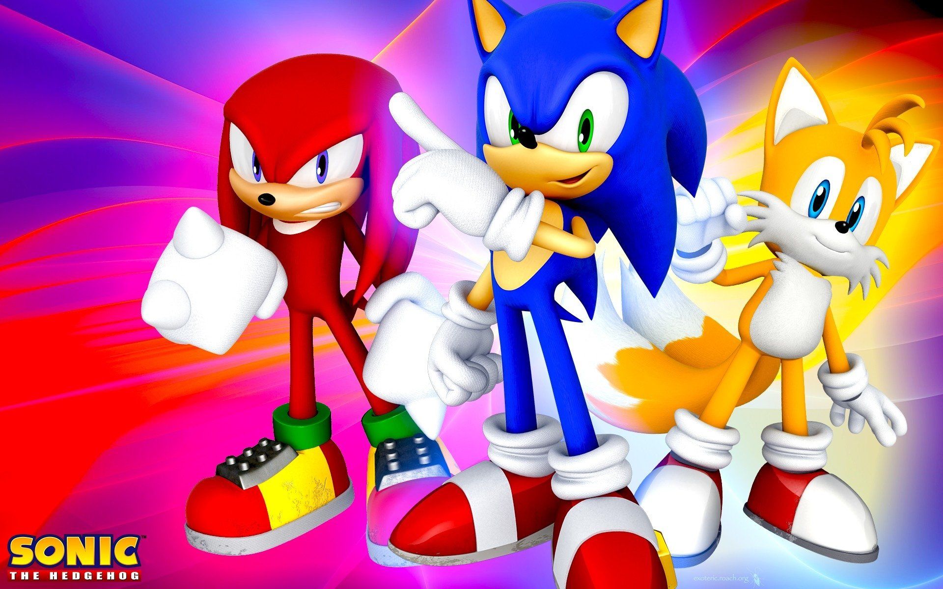 Sonic, Knuckles e Tails, riccio blu, 1920x1200 WUXGA, Laptop