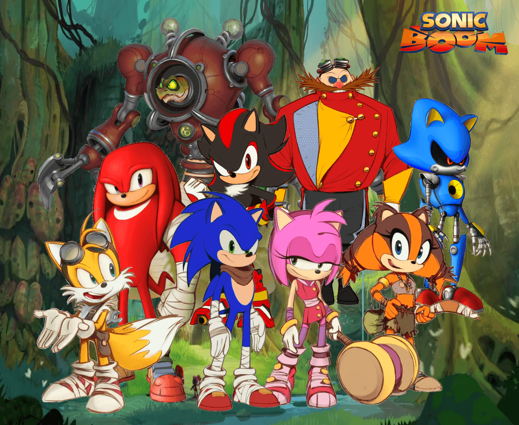 Personaggi Sonic Boom gruppo, riccio blu, 1024x839 HD, PC
