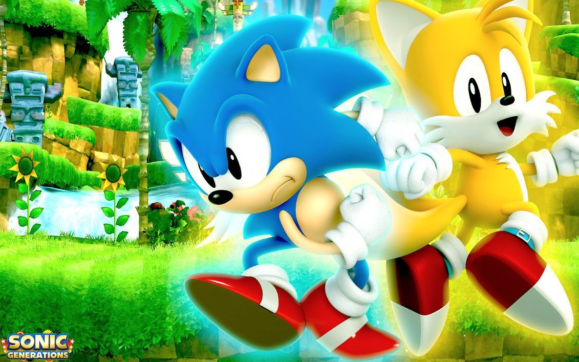 Sonic e Tails corrono, 1131x707 HD, Desktop