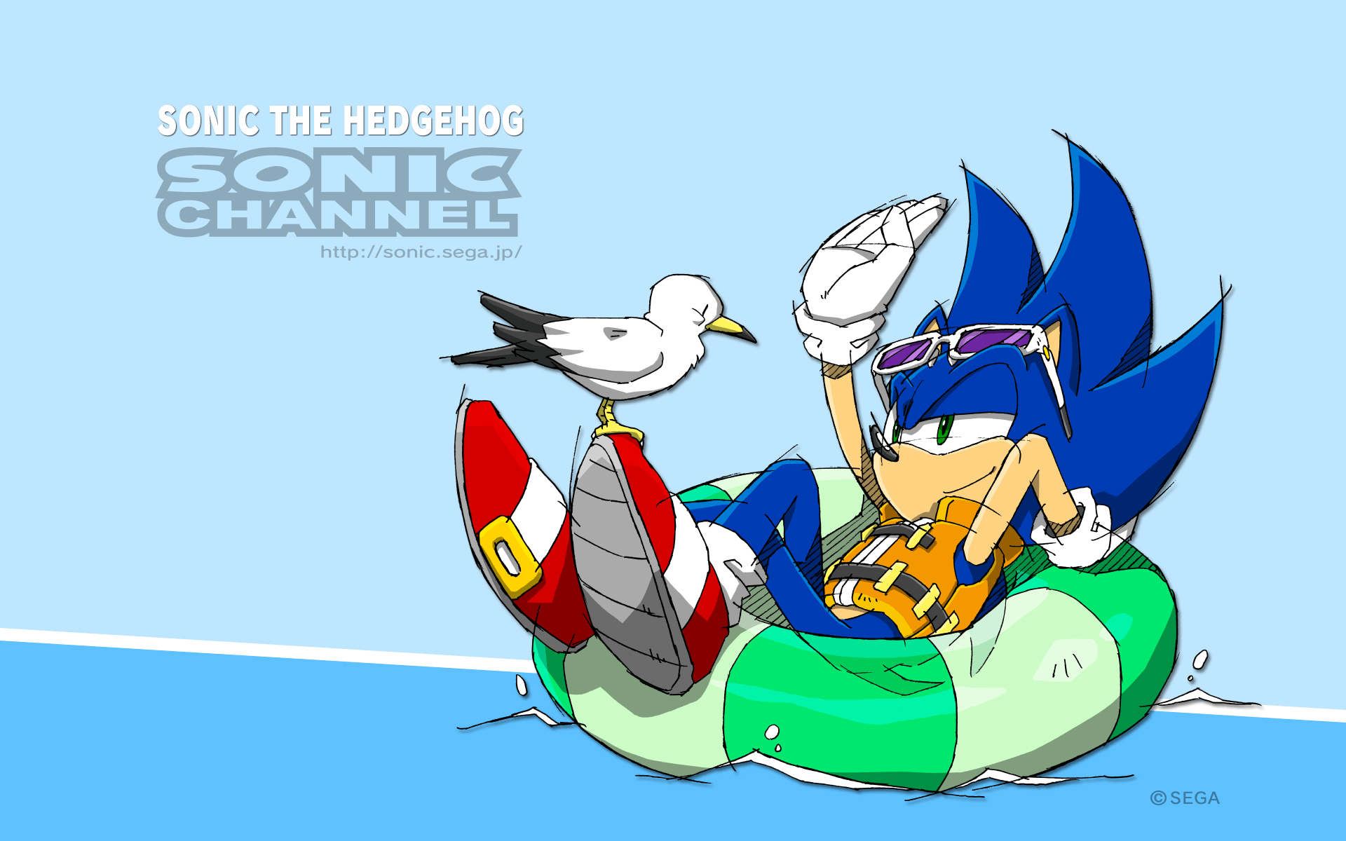 Sonic the Hedgehog su gommone, 1920x1200 WUXGA, PC