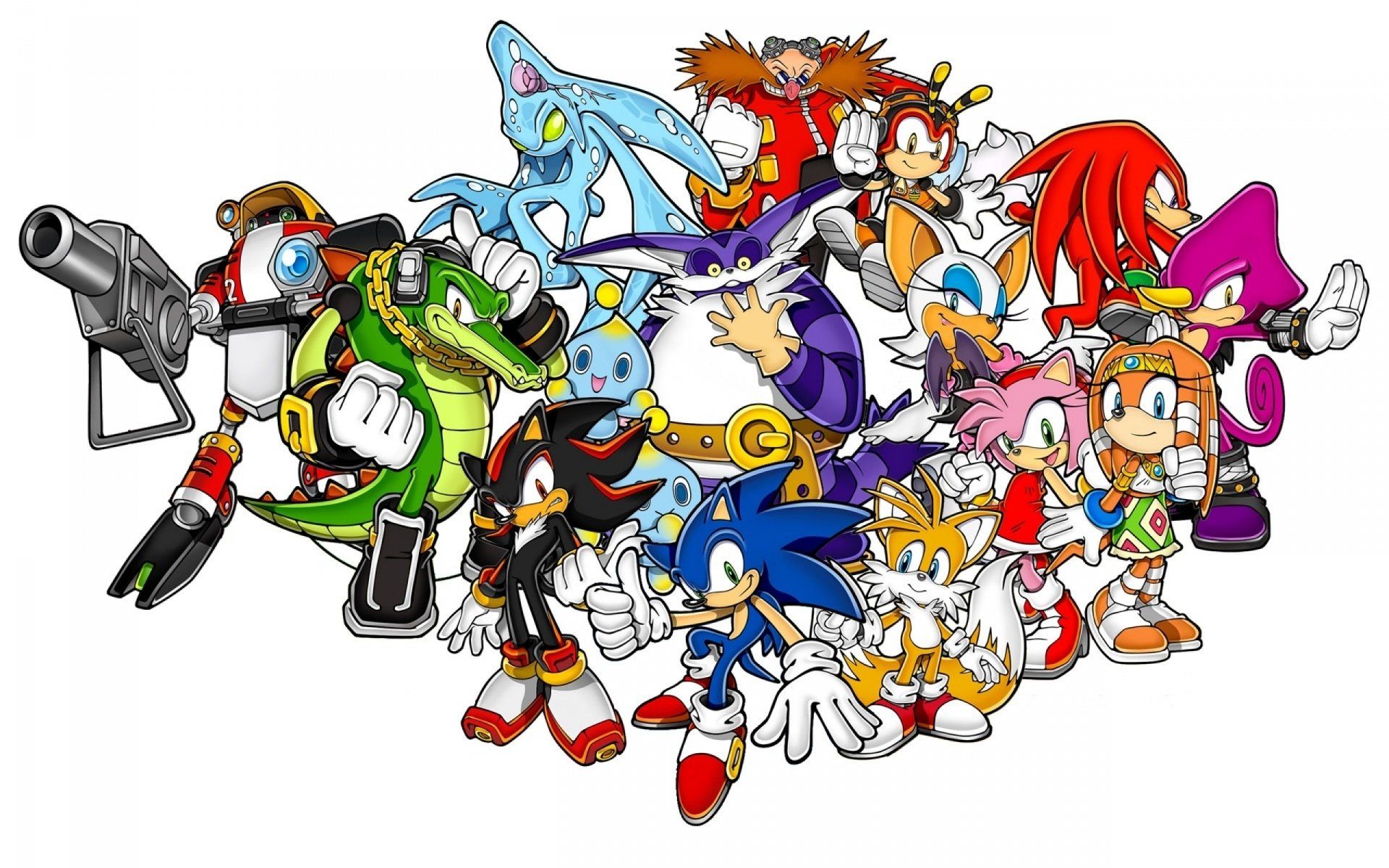 Personaggi Sonic the Hedgehog gruppo, riccio blu, 1920x1200 Full HD+ WUXGA, PC