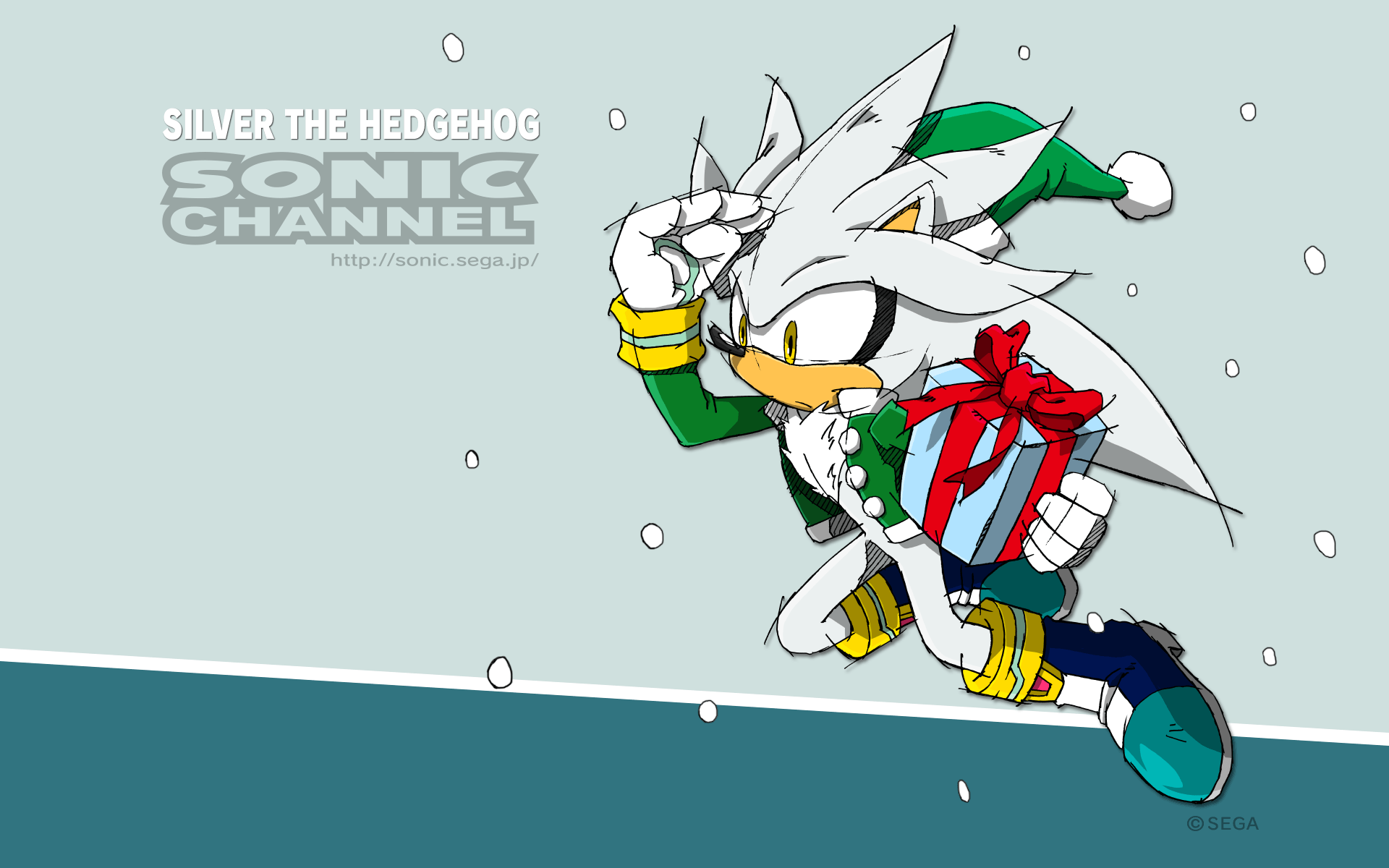 Silver the Hedgehog natalizio, 1920x1200 WUXGA, Desktop