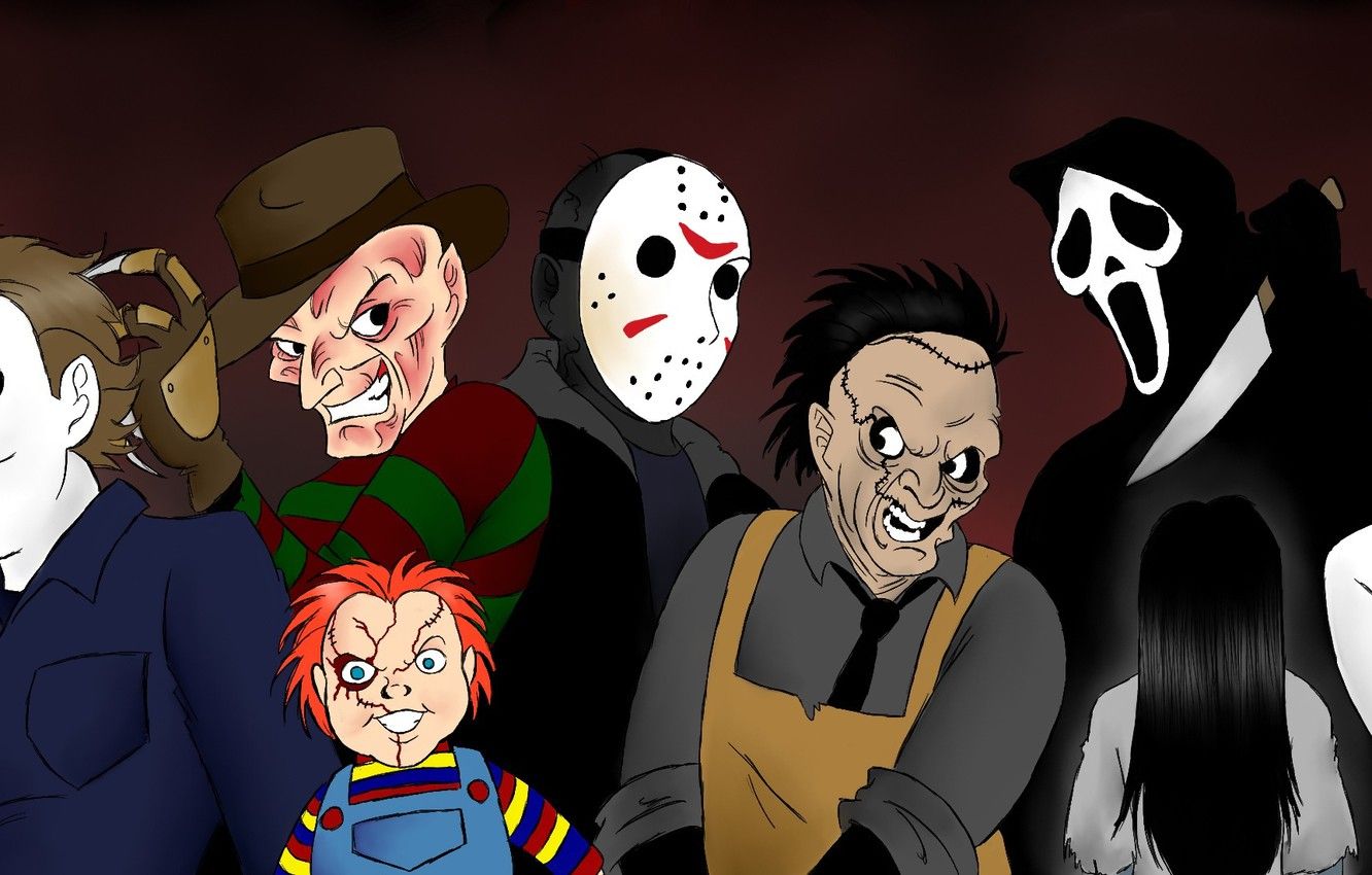 Personaggi horror iconici cartoon, 1332x850 720p, PC