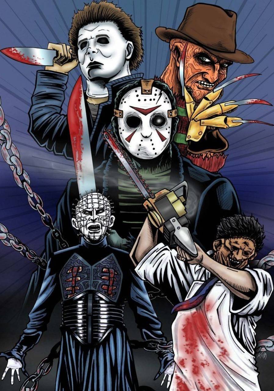 Michael Myers, Jason, Freddy, Pinhead, 898x1280 Verticale, Mobile