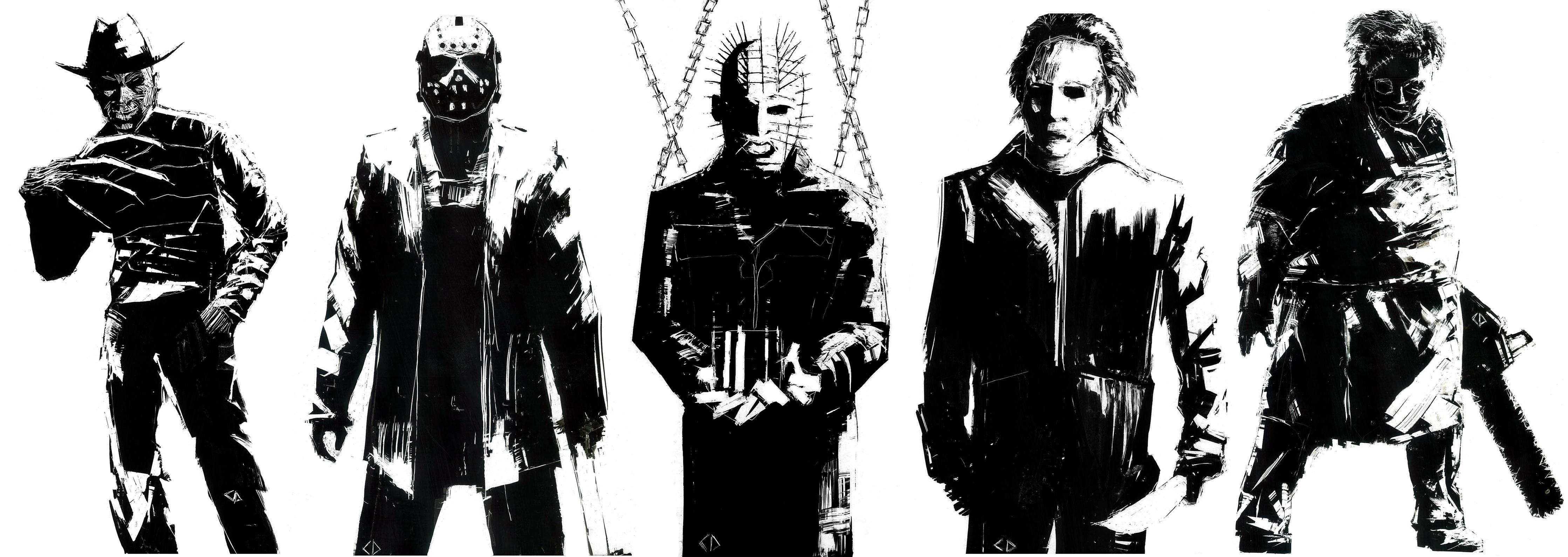 Silhouette killer film horror, 4475x1591 21:9, Smart TV 4K