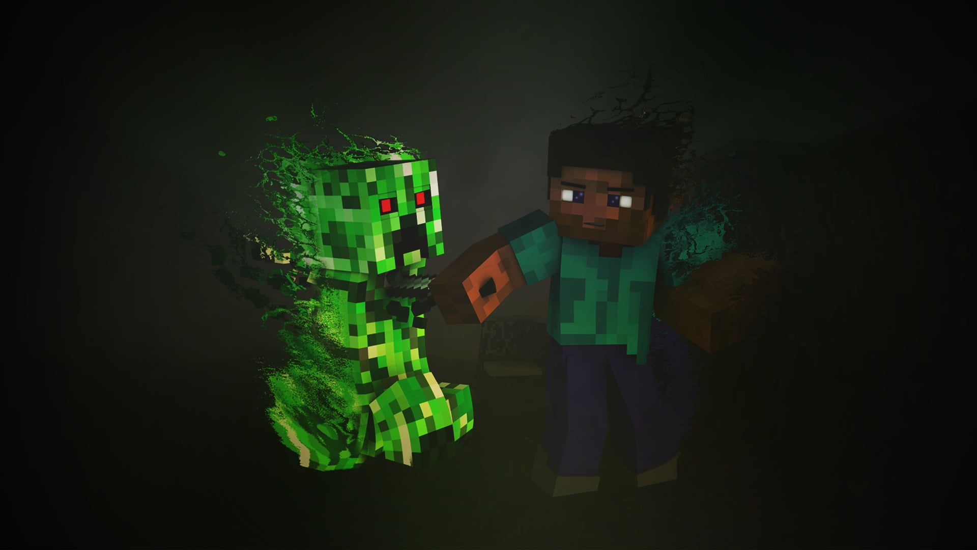 Steve e Creeper Minecraft, 1920x1080 1080p, Laptop