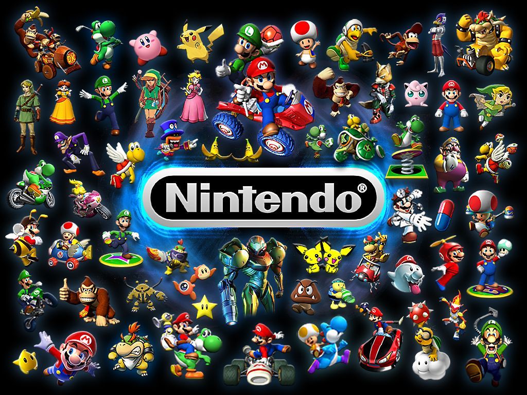 Personaggi Nintendo collage, console giapponese, 1024x768 HD, Desktop