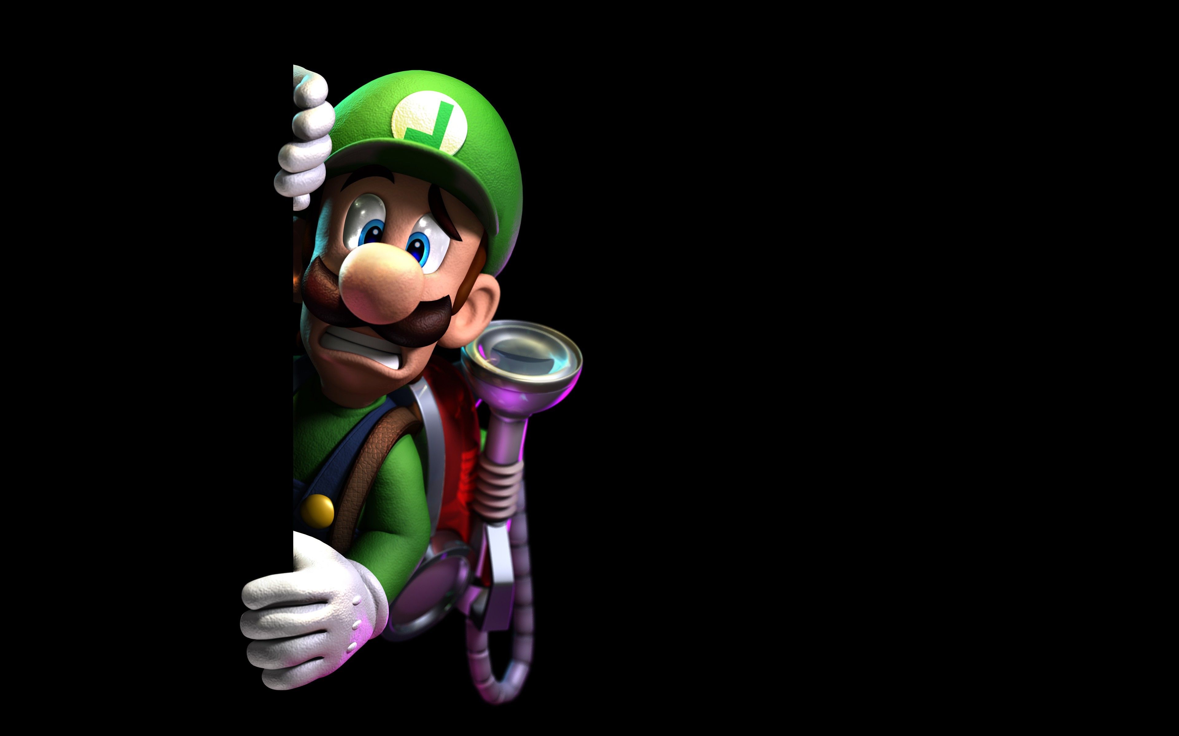Luigi con torcia fantasma, 3840x2400 UHD, Monitor Gaming