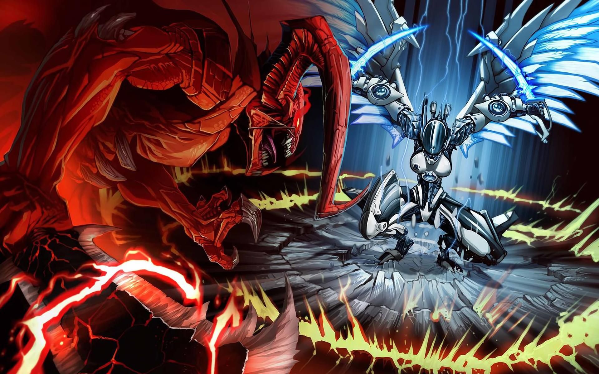 Slifer contro Kaiba drago bianco, 1920x1200 Full HD+ WUXGA, Laptop