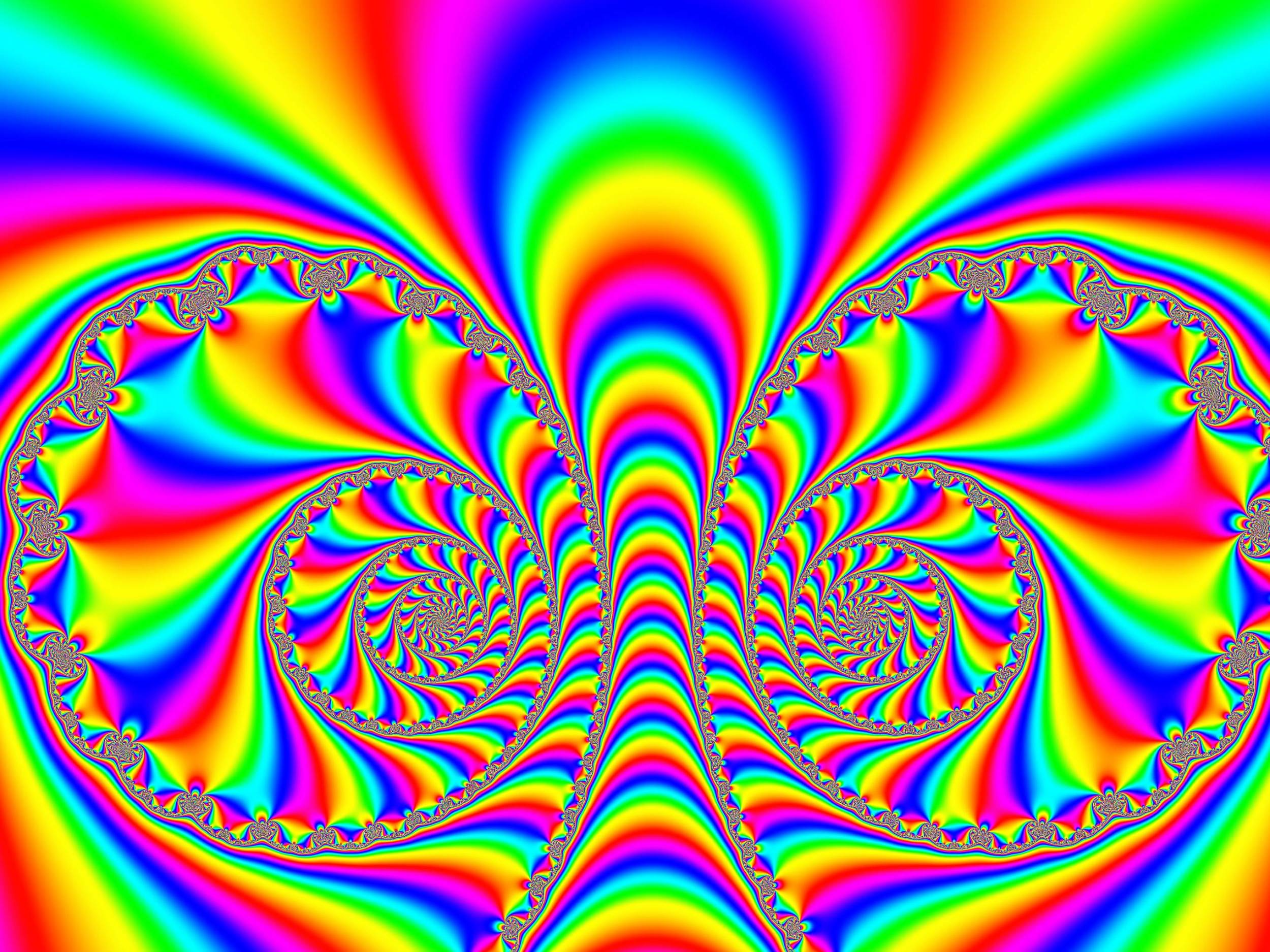 Frattale psichedelico arcobaleno vorticoso, 2500x1875 2K, Desktop