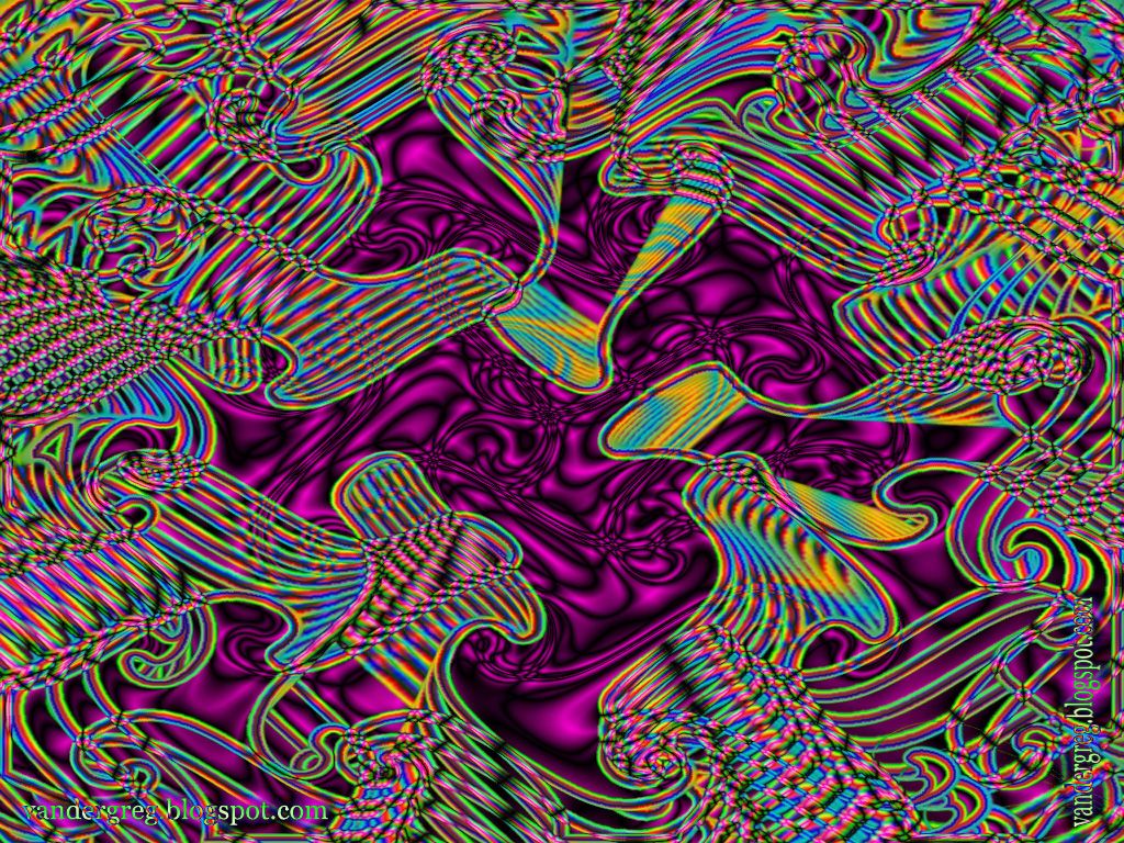 Frattale psichedelico viola colorato, 1024x768 HD, PC