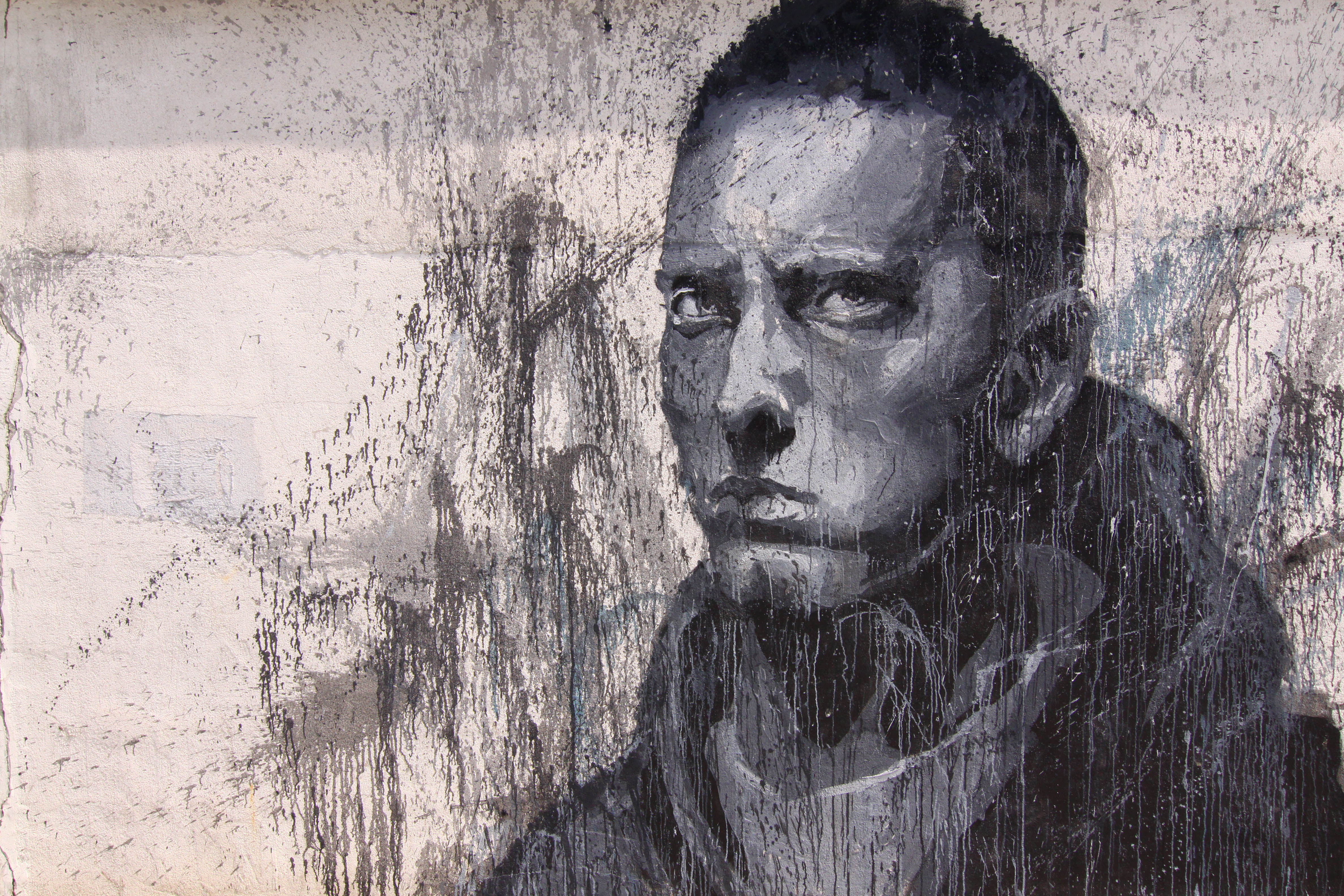 Graffiti volto uomo grigio, 4752x3168 4K, Desktop 4K