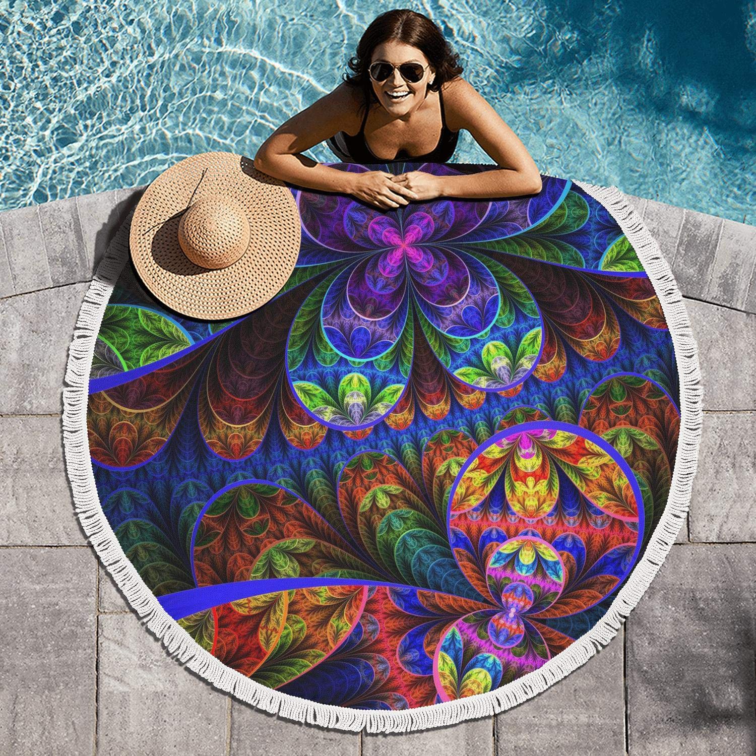 Telo mare frattale psichedelico piscina, 1500x1500 720p, Laptop