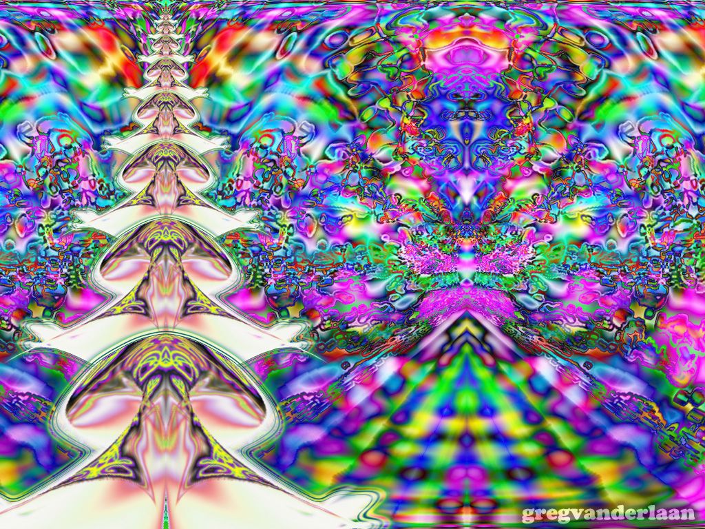 Pattern frattale psichedelico multicolore, 1024x768 HD, Laptop