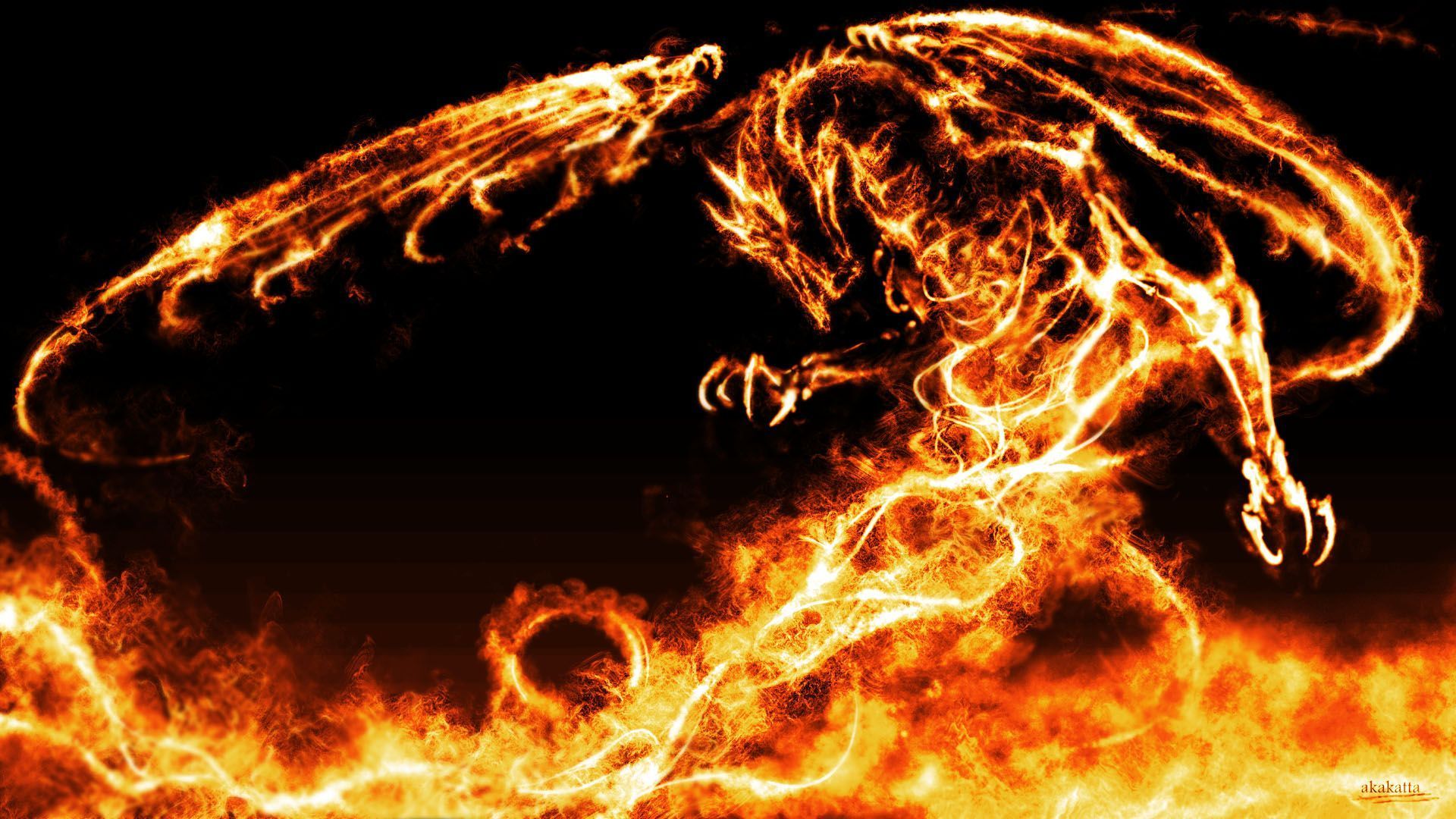 Drago di fuoco fiammeggiante, 1920x1080 Full HD 1080p, Desktop