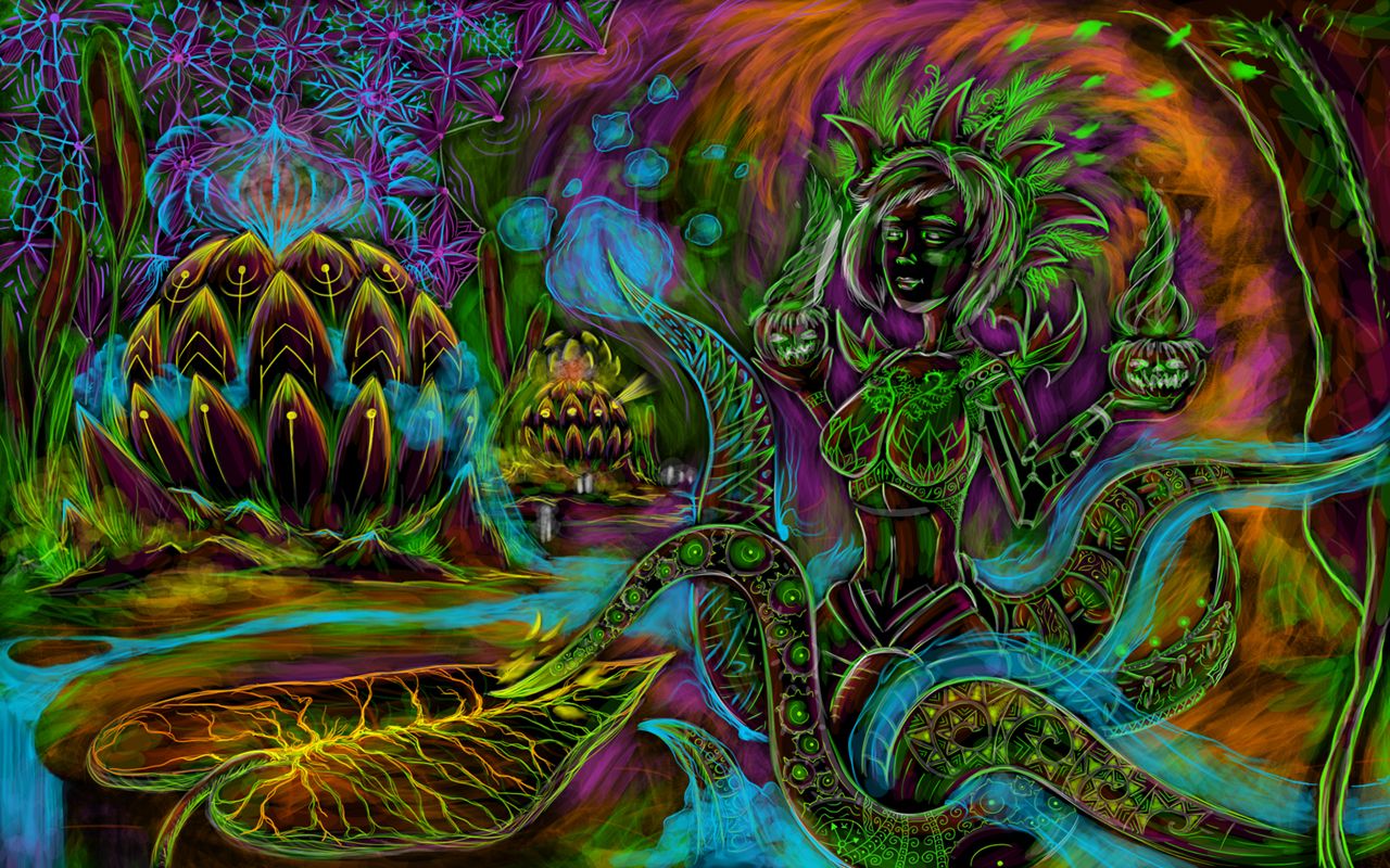 Figura psichedelica con tentacoli, 1280x800 720p, Lenovo Legion
