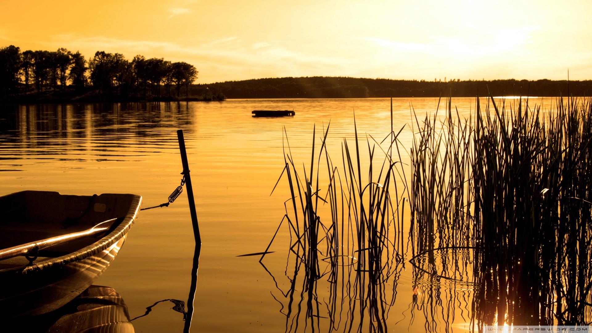 Tramonto pesca al lago, 1920x1080 1080p, Desktop