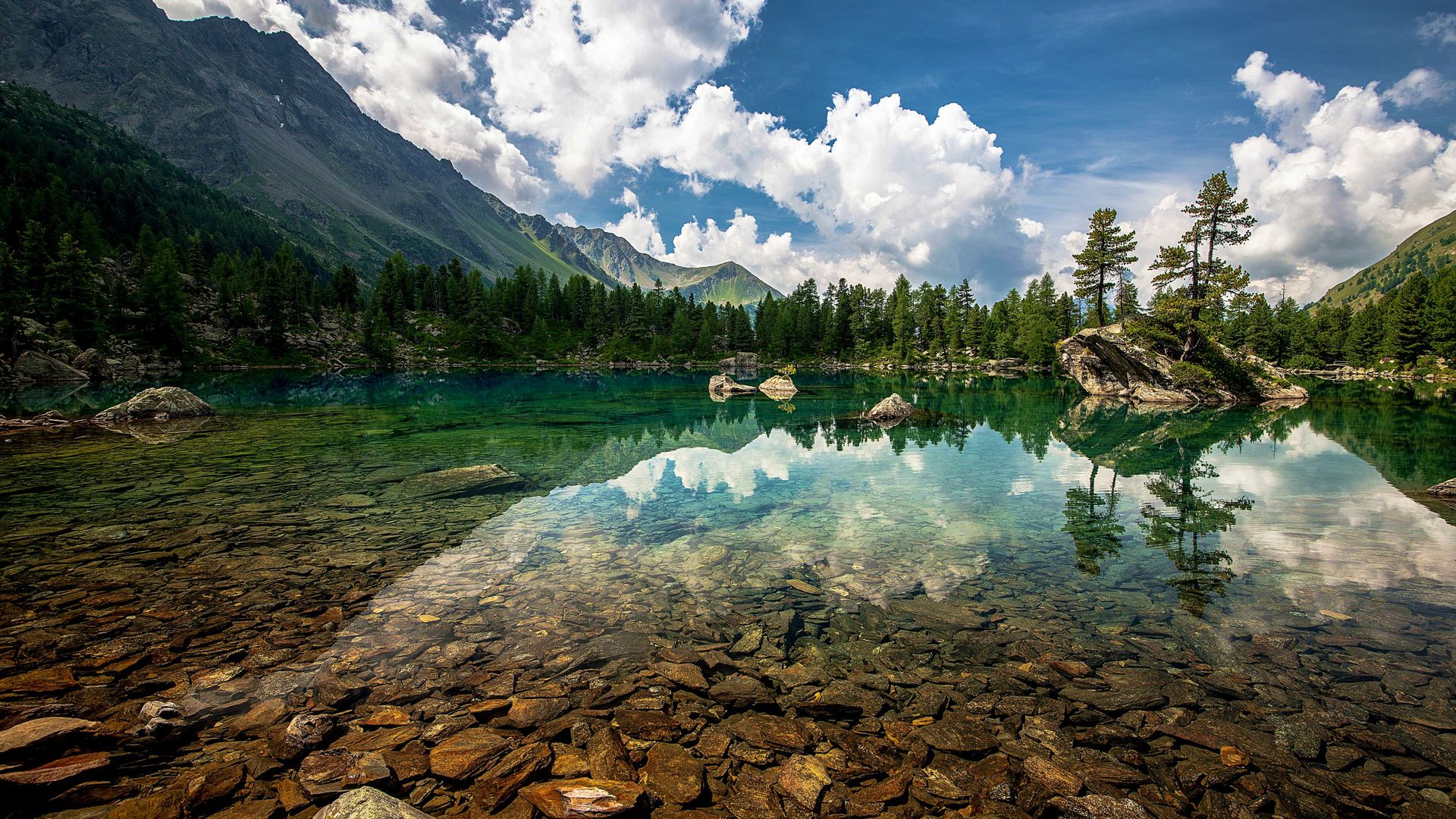 Lago di montagna acque cristalline, 1920x1080 Full HD 1080p, Desktop