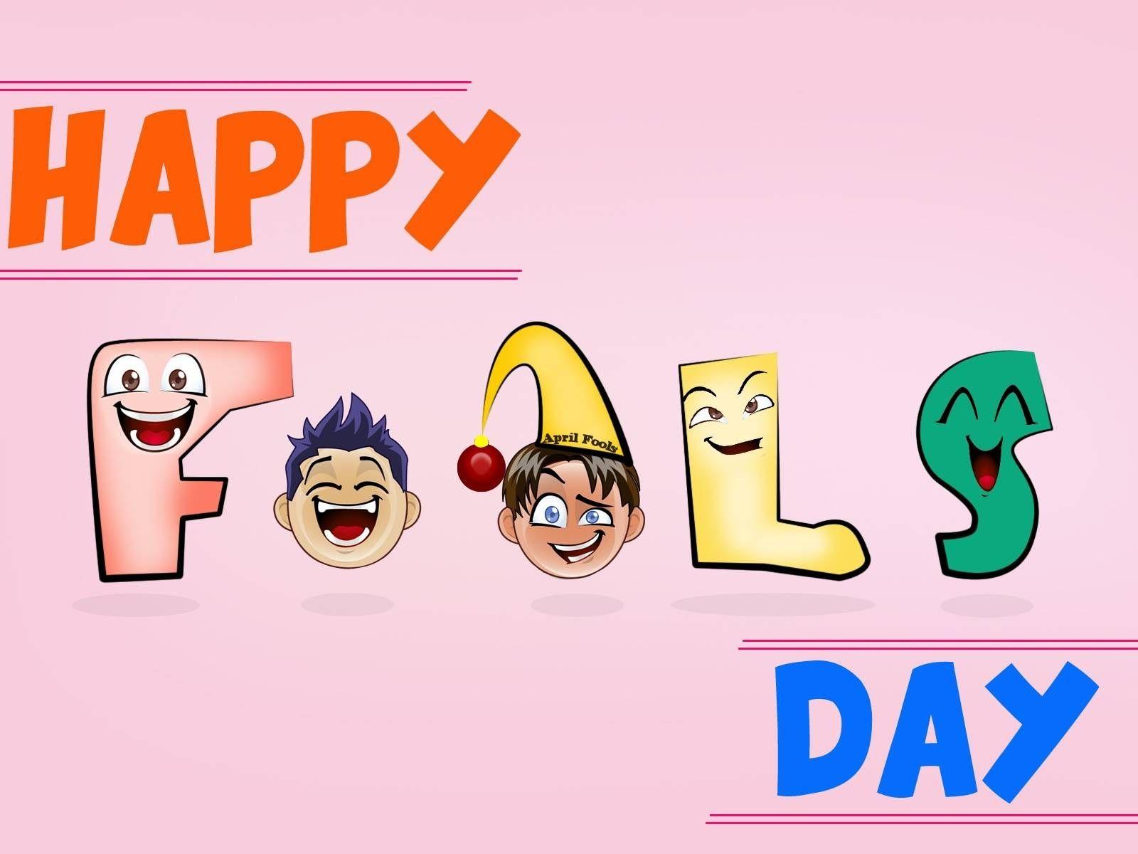 Scritta Happy Fools Day colorata, 1600x1200 HD, PC