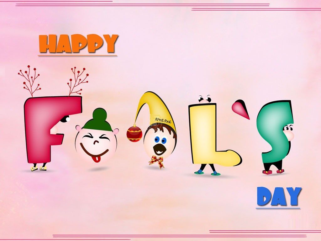 Happy Fool's Day scritta colorata, 1024x768 HD, Laptop