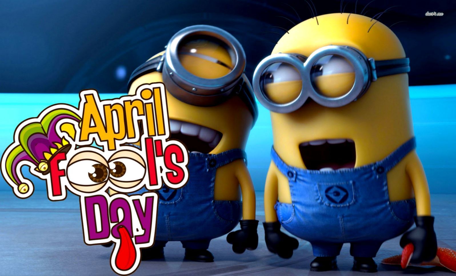 Minions April Fool's Day, 1596x966 HD, Desktop