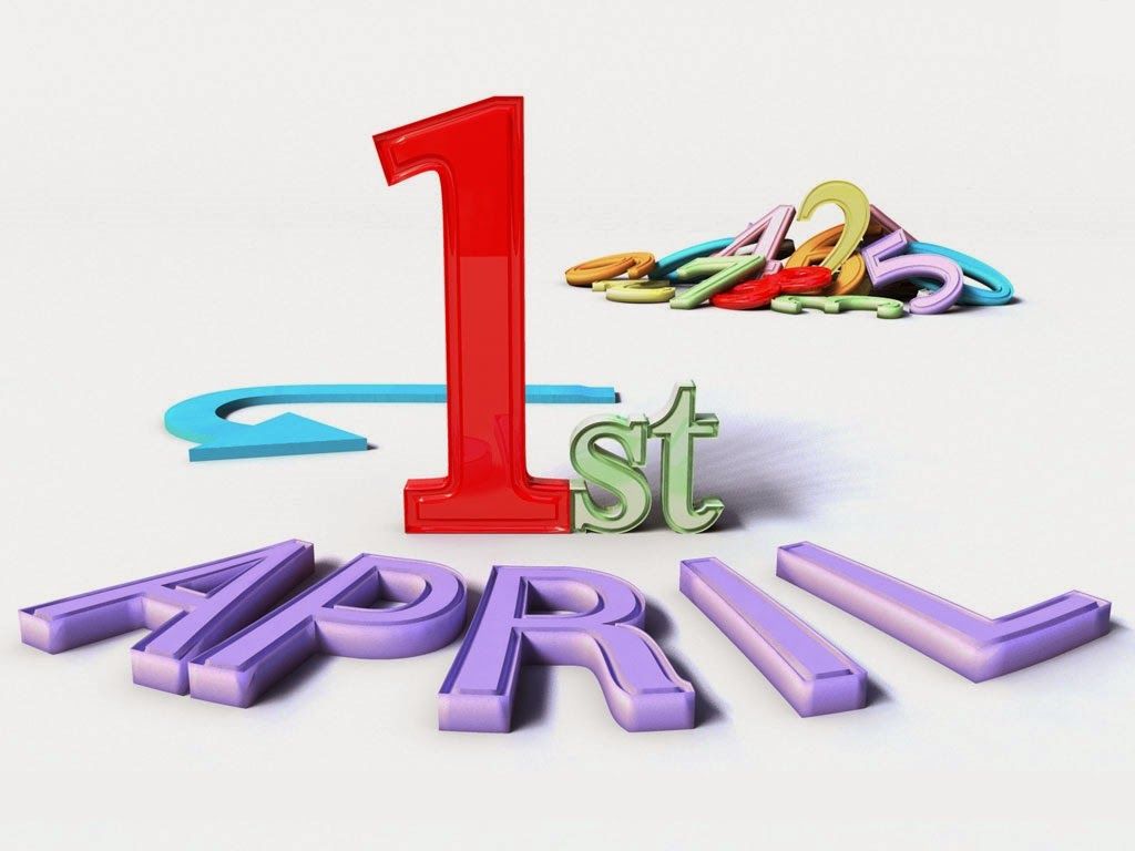 Numeri 3D colorati Primo Aprile, 1024x768 HD, PC Desktop