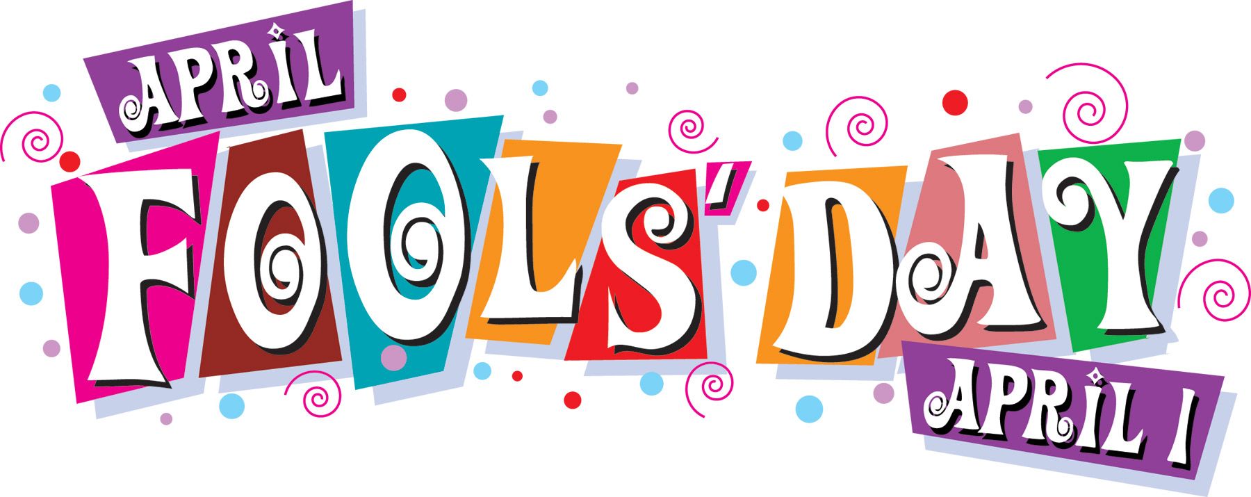 scritta April Fools Day colorata, 1800x715 Ultrawide, Dual Monitor