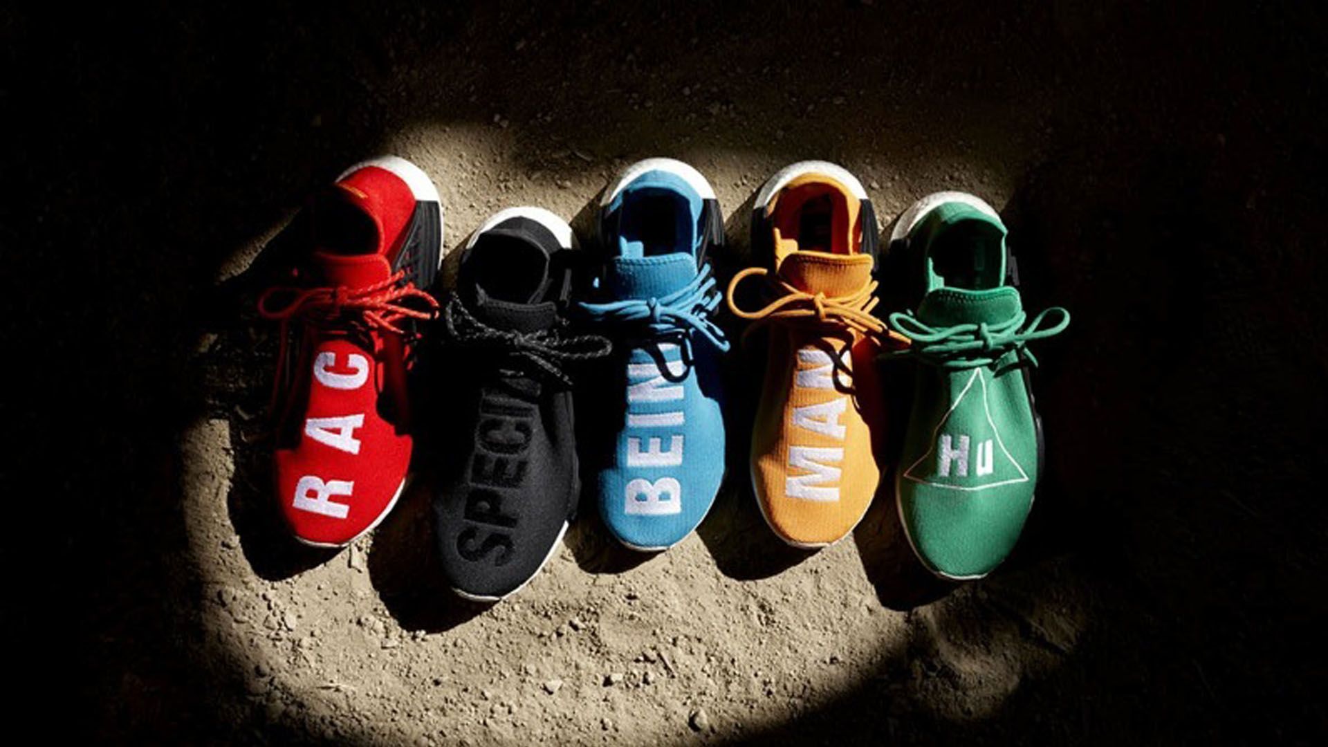 Scarpe Adidas NMD Human Race colorate, Pharrell Williams, 1920x1080 1080p, Desktop