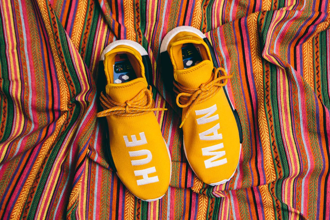 Sneaker Adidas NMD Human Race gialle, Pharrell Williams, 1401x934 HD, Desktop