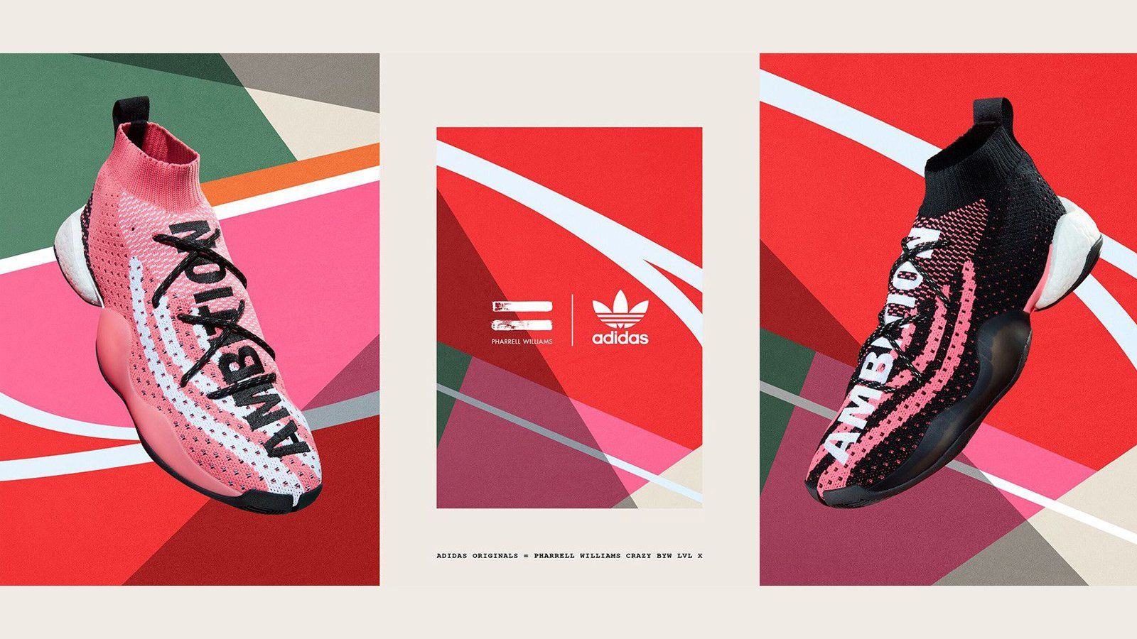 Sneakers Adidas Pharrell Williams colorate, 1600x900 HD Ready, PC Desktop