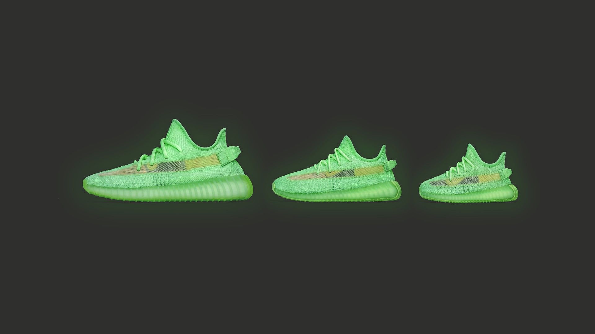 Sneaker Yeezy 350 fosforescenti, 1920x1080 1080p, PC Desktop