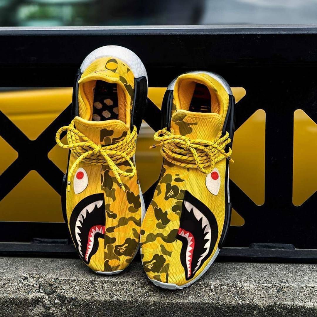 Sneaker NMD Bape squalo gialle, 1080x1080 HD, PC Desktop