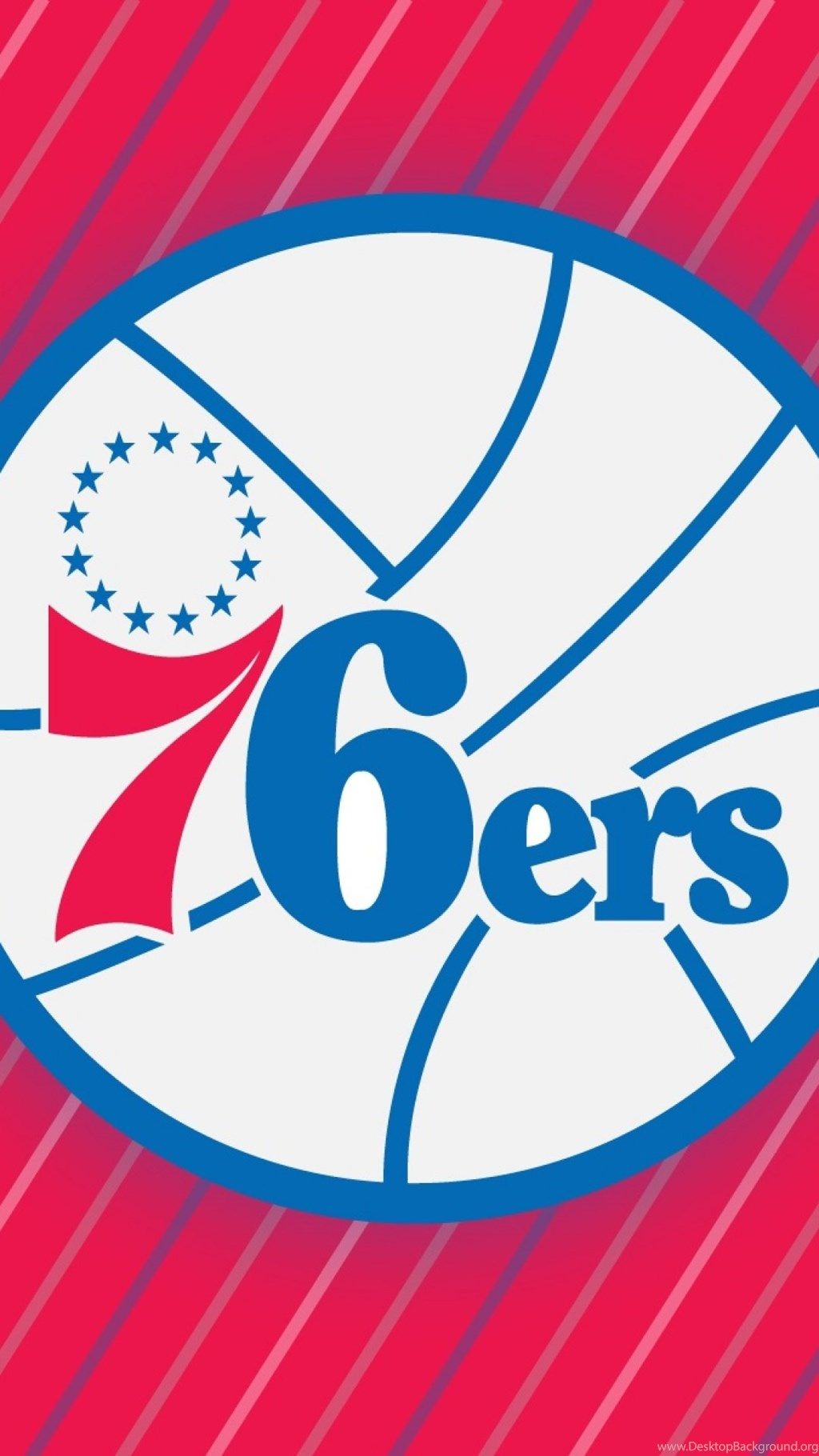 Logo Philadelphia 76ers basket, 1024x1820 Verticale, Mobile