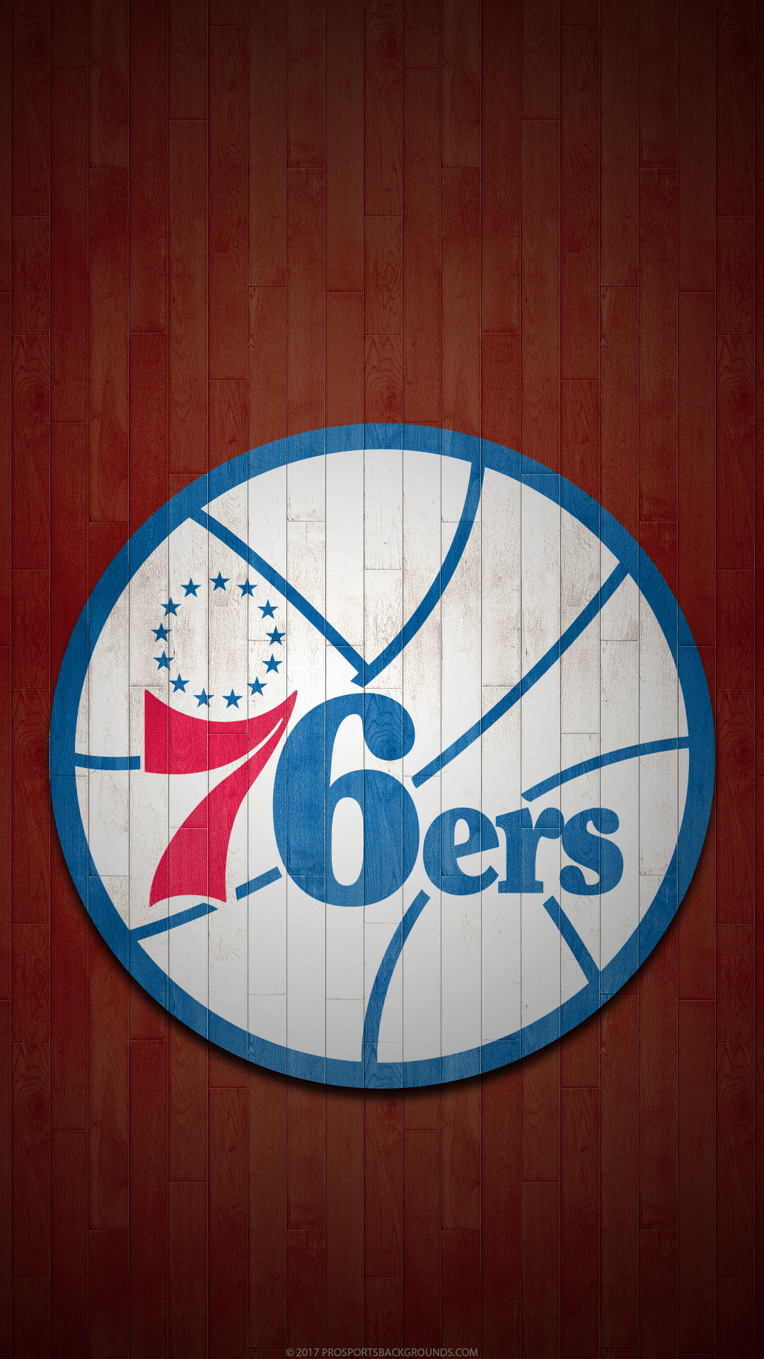 Logo Philadelphia 76ers basket, 1080x1920 Verticale, Mobile