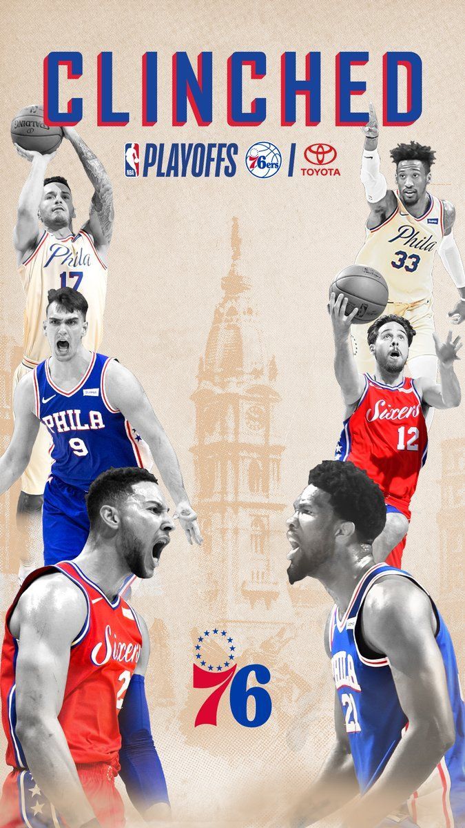 Giocatori Philadelphia 76ers playoff, 675x1200 Verticale, POCO