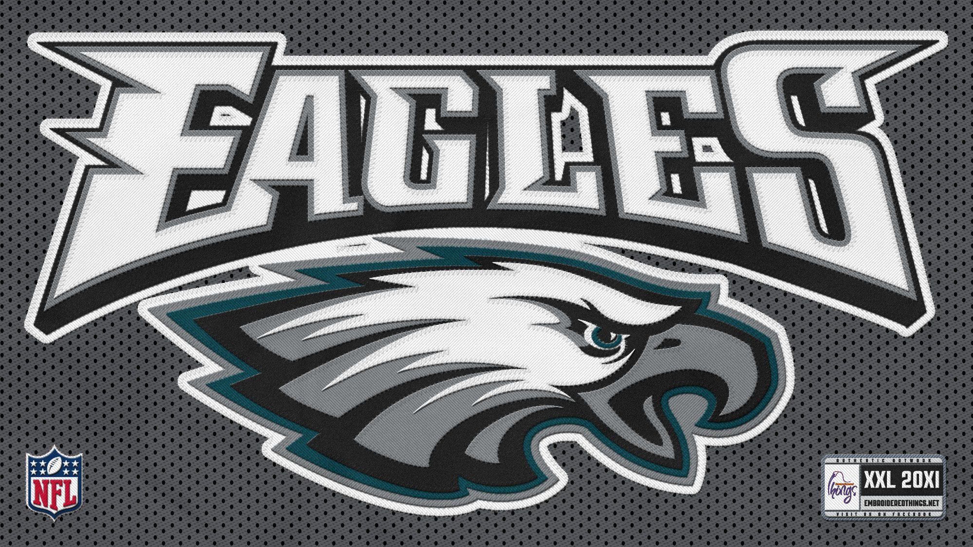 Logo Philadelphia Eagles, 2000x1125 2K, Desktop