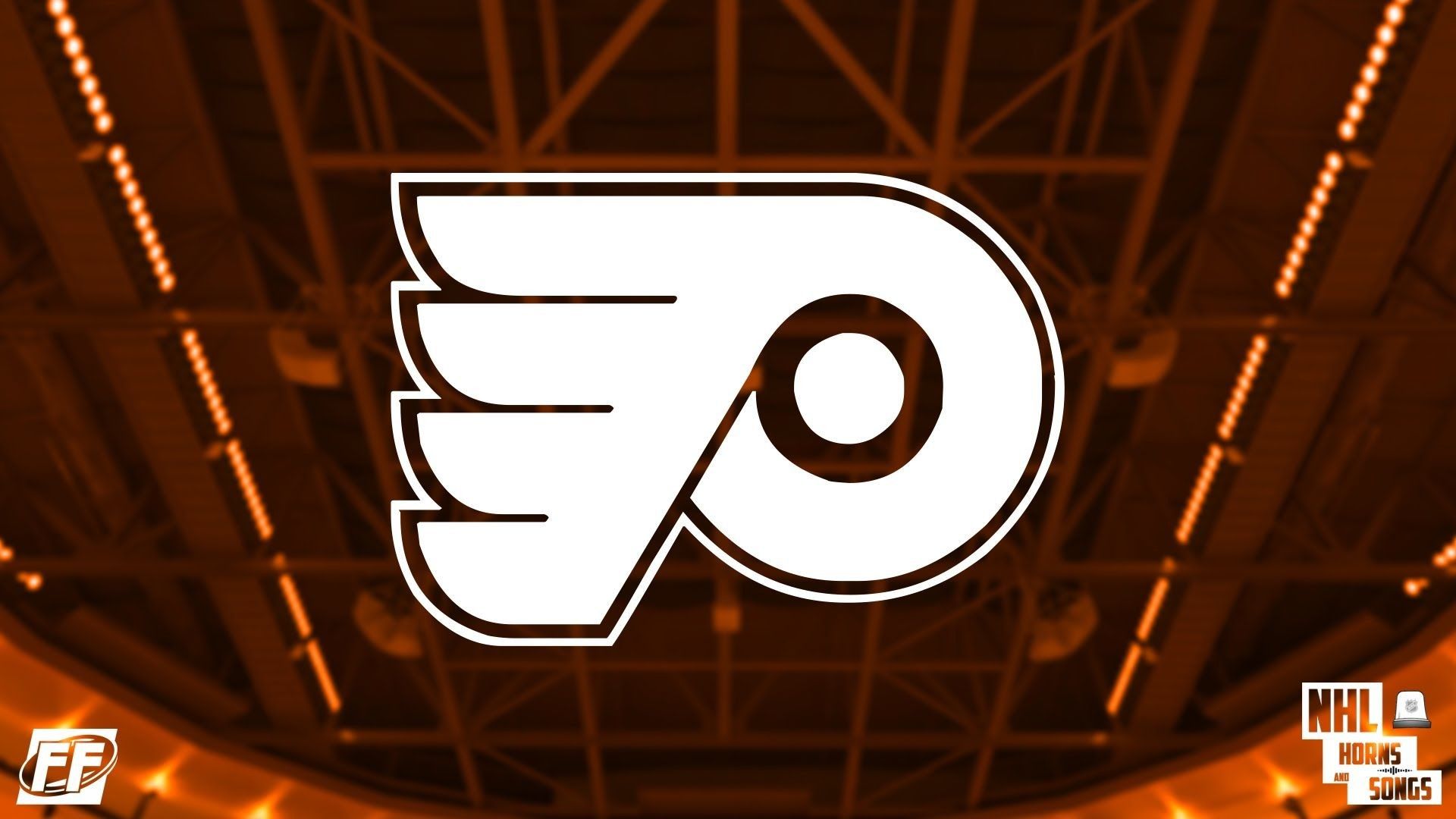 Logo Philadelphia Flyers arancione, 1920x1080 1080p, Desktop