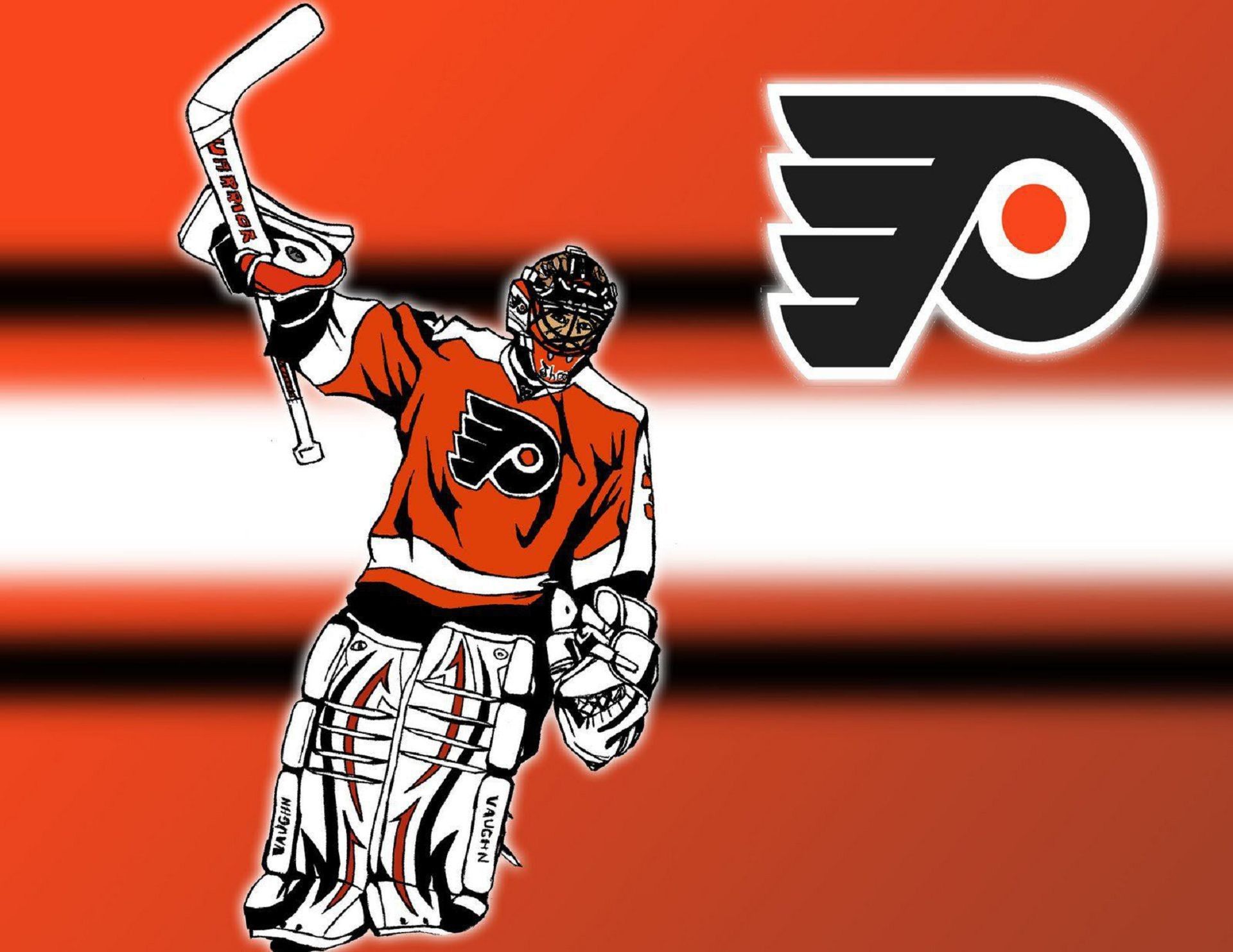 Logo Philadelphia Flyers arancione, 1920x1080 Full HD 1080p, Laptop