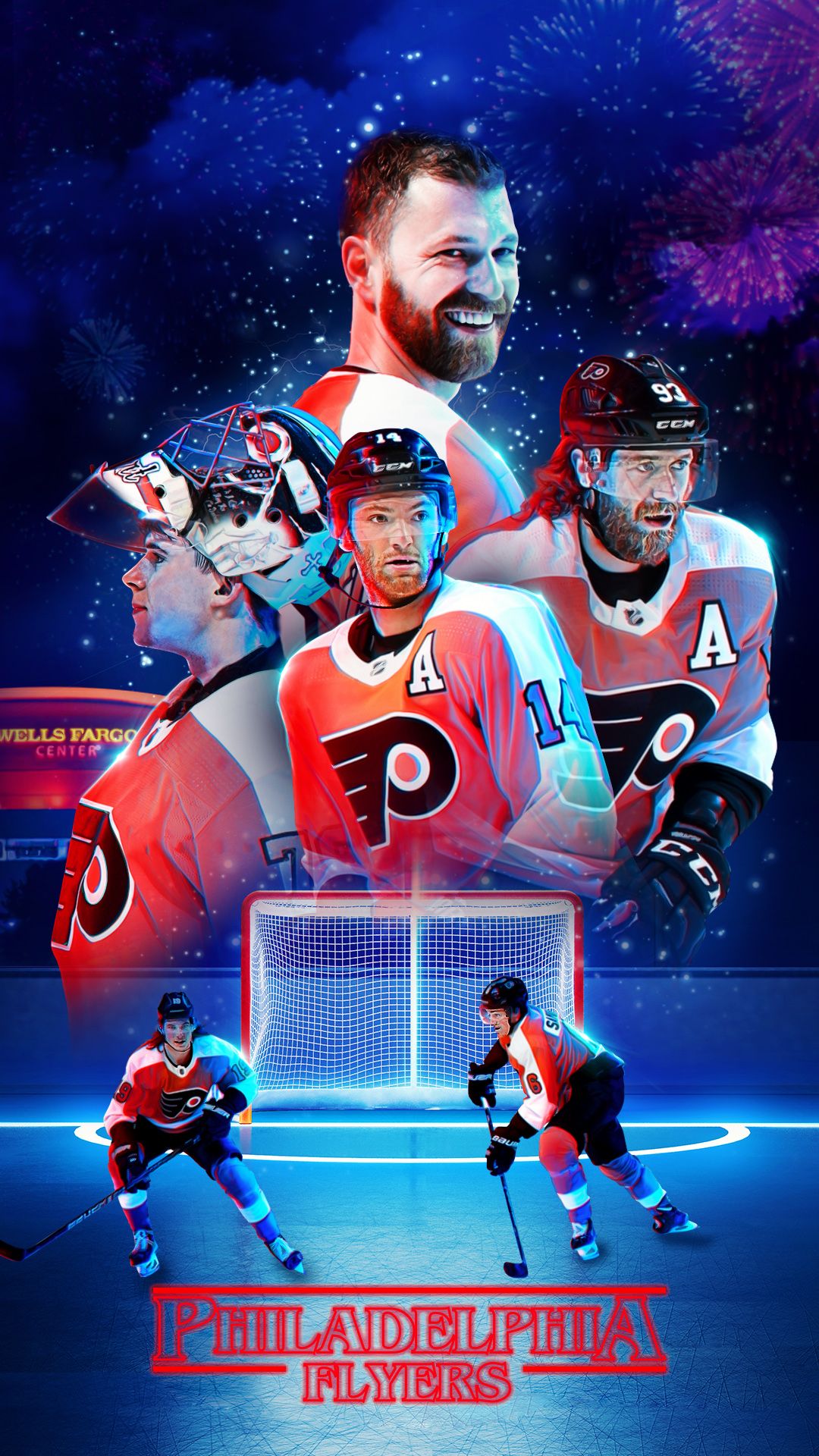 Giocatore hockey Philadelphia Flyers, 796x1415 Verticale, iPhone Pro Max