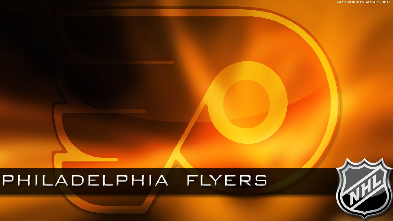 Logo Philadelphia Flyers arancione, 1920x1080 Full HD 1080p, PC Desktop