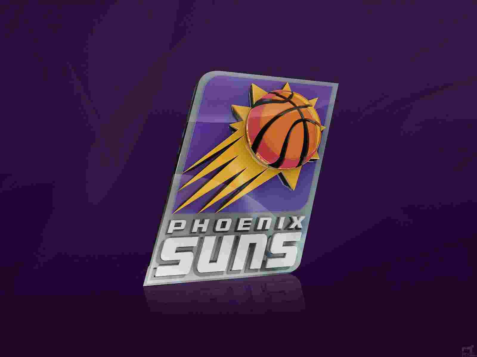Logo Phoenix Suns 3D viola, 1600x1200 HD, Desktop