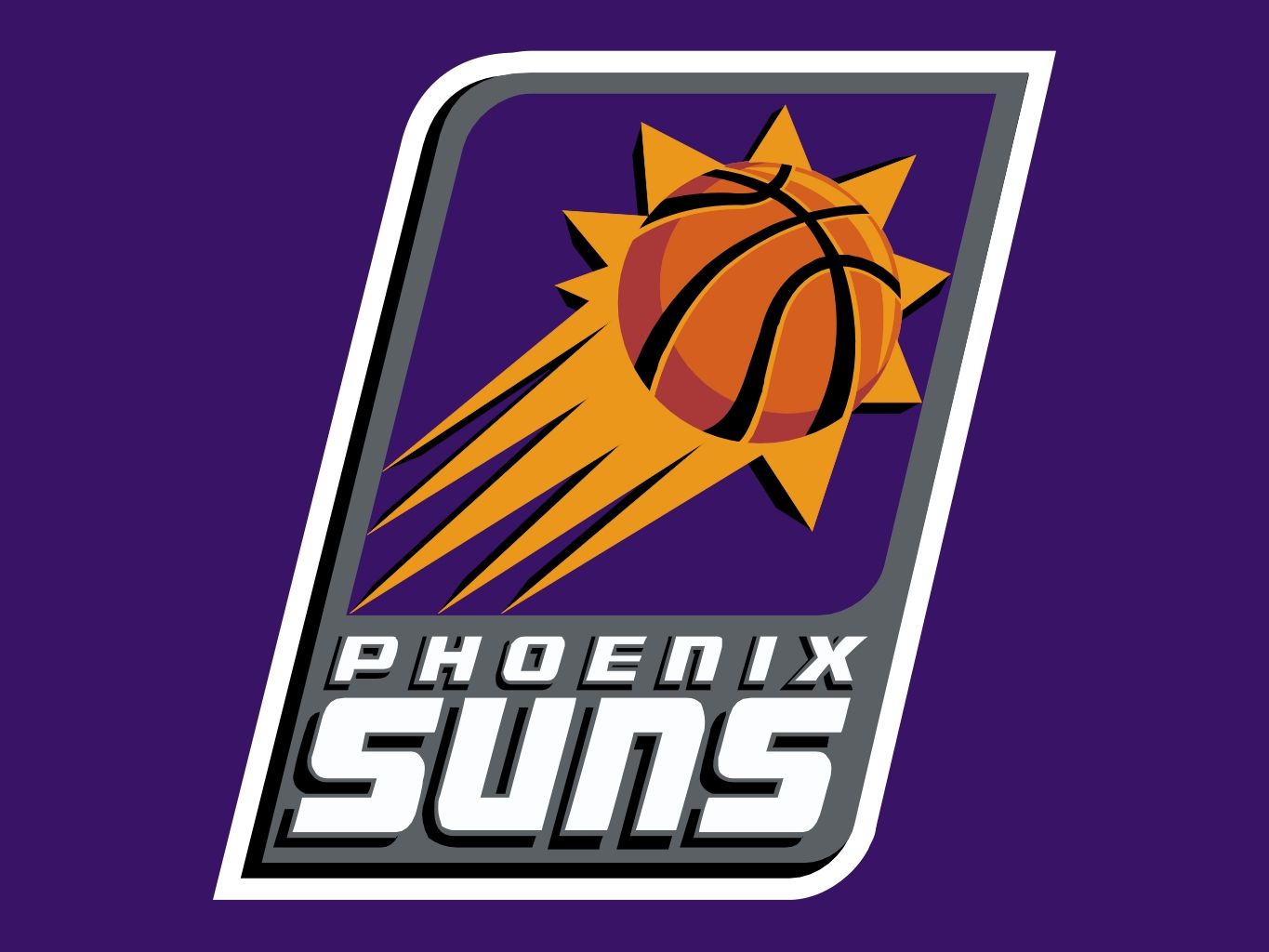 Logo Phoenix Suns basket, NBA, 1365x1024 HD, Desktop