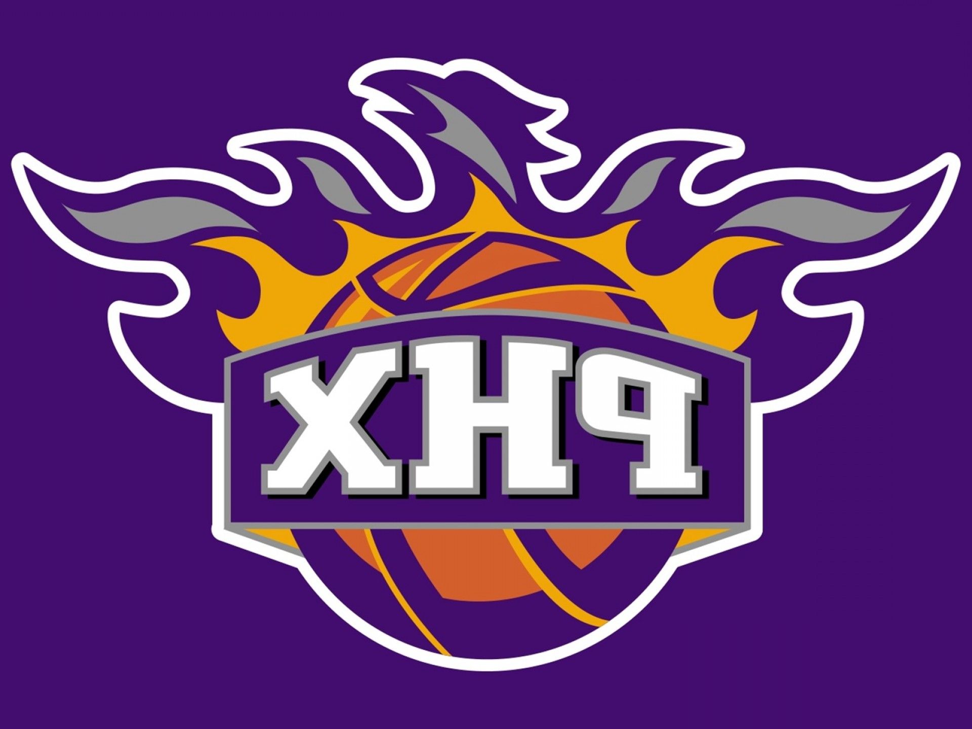 Logo Phoenix Suns basket, NBA, 1920x1440 Full HD+, Desktop